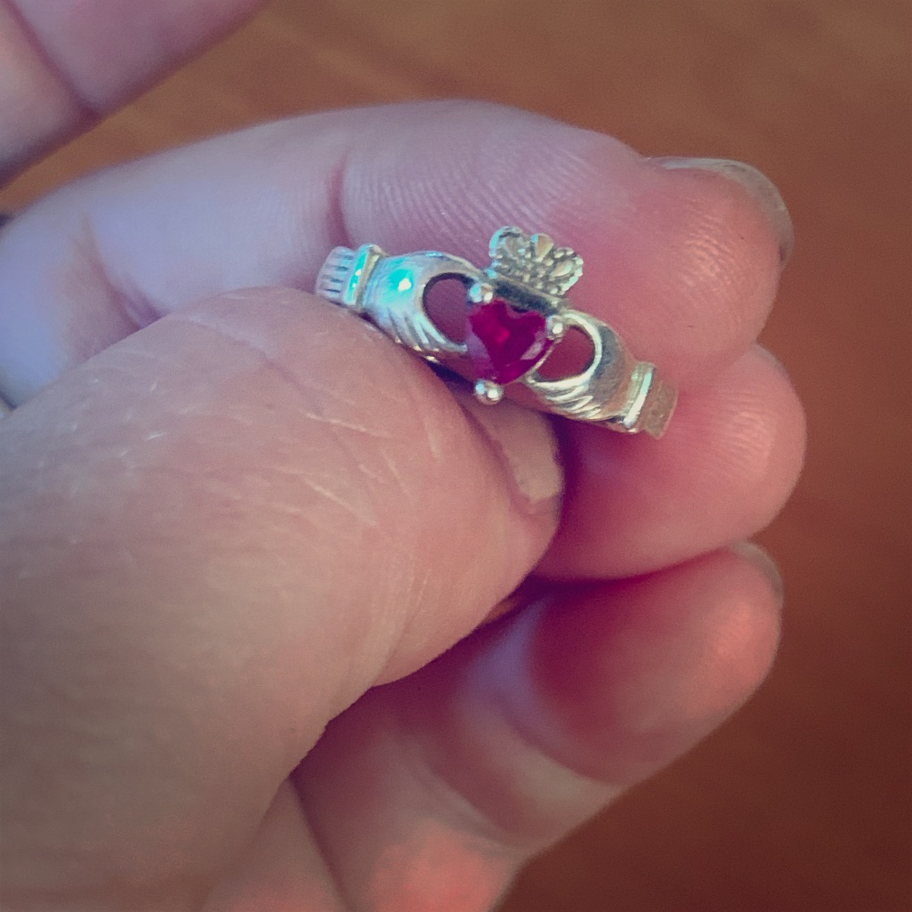 Ruby Claddagh Ring